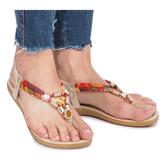 Arany lapos szandál Sprat gyémánttal aranysárga