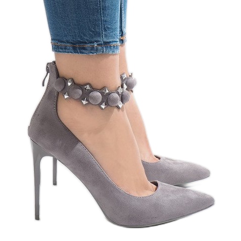 Szürke magassarkú szandál LE033P Szürke magassarkú szandál LE033P
