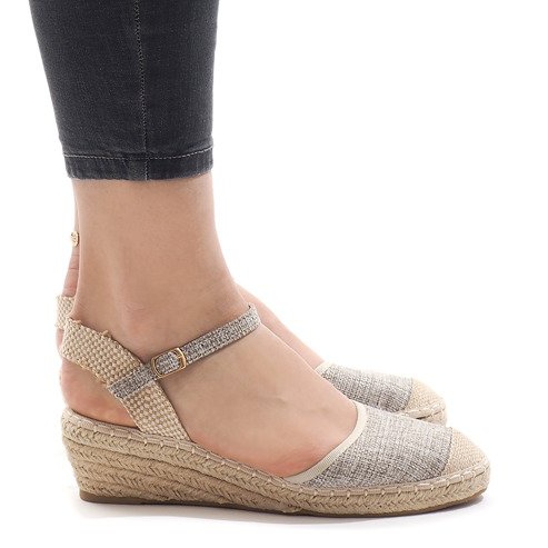 Szürke ék szandál espadrilles LLI-3M88-7 Szürke ék szandál espadrilles LLI-3M88-7