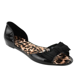 Fekete melissa gumi balerinák íjjal DD506-1