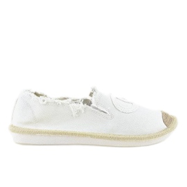 Fehér felcsúsztatható espadrilles NB273P-3