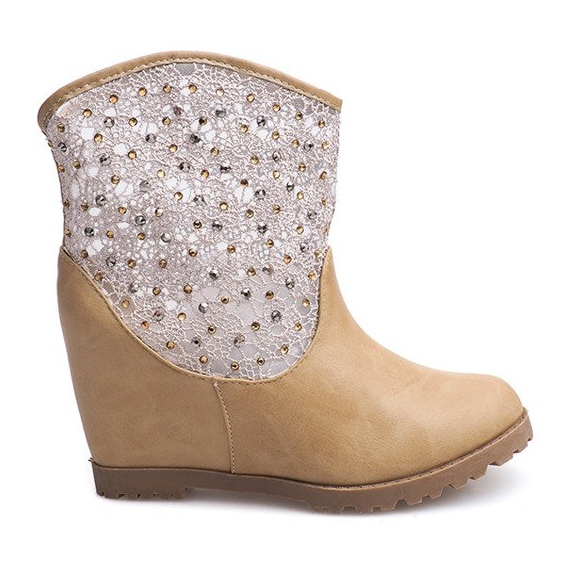 Áttört bokacsizma 7010 -16 Khaki Áttört bokacsizma 7010 -16 Khaki