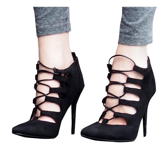 Suede magas csizma szandál 11033-1A fekete Suede magas csizma szandál 11033-1A fekete