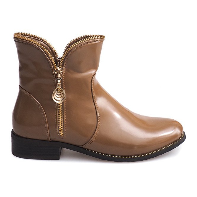 Lakkozott és meleg csizma QQ-47 Khaki sokszínű zöld Lakkozott és meleg csizma QQ-47 Khaki sokszínű zöld