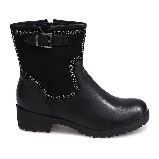 Motoros csizma 1640 fekete csapokkal