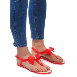 Íjjal díszített szandál 911 Red piros