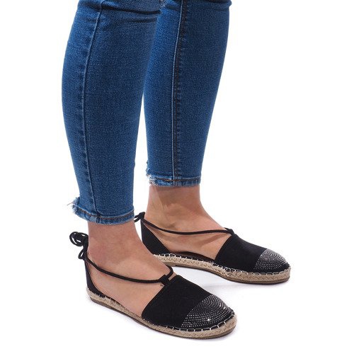 Szandál Espadrilles Ballerinas 6333 Black fekete