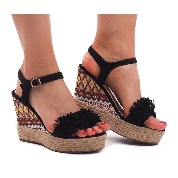 Ékszandál Espadrilles FY8288 Fekete