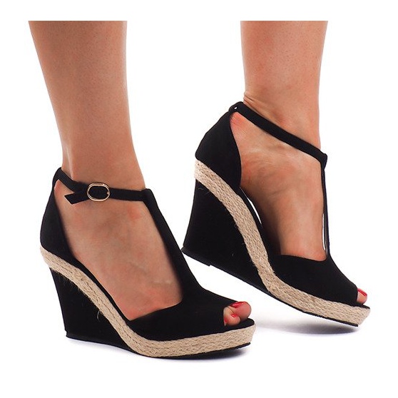 Ékszandál Espadrilles 8302 Fekete