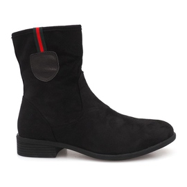 Velúr csizma Jodhpur PT9853 fekete