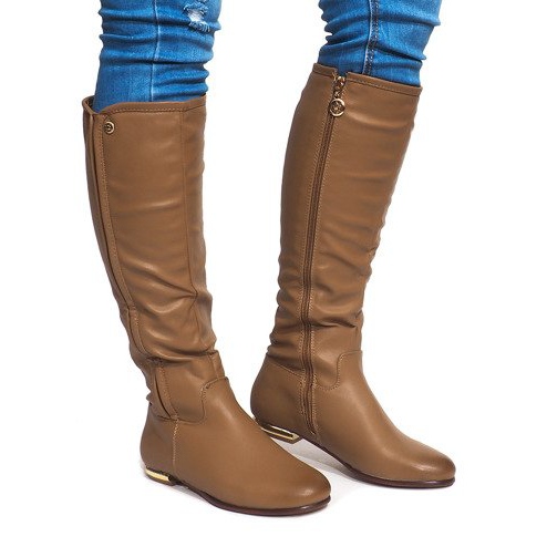 Magas meleg csizma TL12865-18 Khaki sokszínű zöld