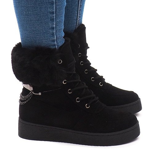 Meleg cipők 16-560 Fekete