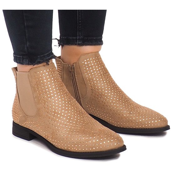 Velúr csizma Jodhpur 1510 Bézs