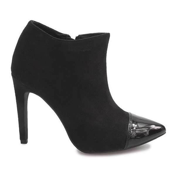 Csizma magas sarkú velúr 1131-5 fekete