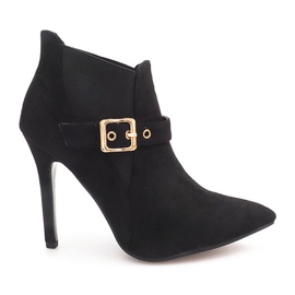 Csizma magas sarkú velúr PK097 fekete Csizma magas sarkú velúr PK097 fekete