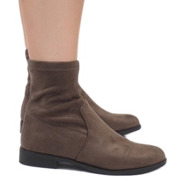 Velúr csizma Jodhpur XQ99 Khaki sokszínű zöld Velúr csizma Jodhpur XQ99 Khaki sokszínű zöld