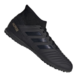 Adidas Predator 19.3 Tf Jr G25801 futballcipő fekete fekete Adidas Predator 19.3 Tf Jr G25801 futballcipő fekete fekete