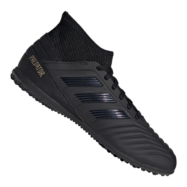 Adidas Predator 19.3 Tf Jr G25801 futballcipő fekete fekete Adidas Predator 19.3 Tf Jr G25801 futballcipő fekete fekete