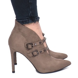 Karine bézs színű bokacsizma