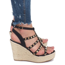 Fekete ék szandál a Mood espadrilles -től Fekete ék szandál a Mood espadrilles -től