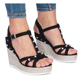 Chillin espadrilles fekete ék szandál