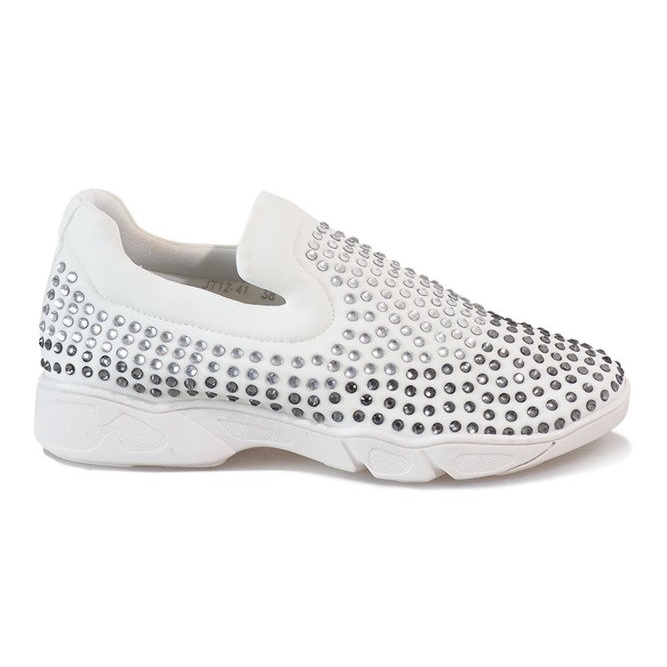 Fehér gyémánttal díszített foltcipő JT12-41 Fehér gyémánttal díszített foltcipő JT12-41