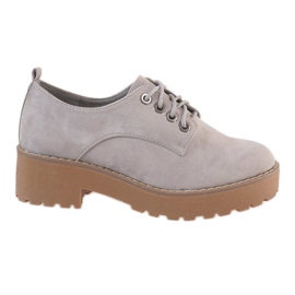 Szürke magas sarkú cipő LL183