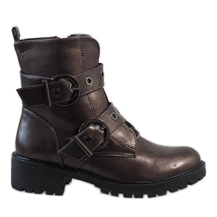 Női bokacsizma csatokkal 9068 sokszínű