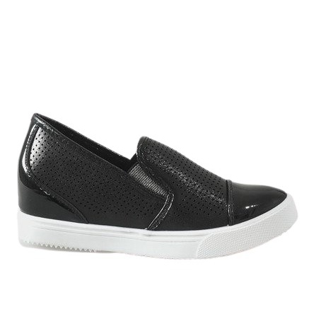 Fekete cipők az ék DD439-1