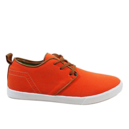 Narancssárga fűzős férfi cipők M-021