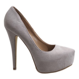 Szürke velúr platform LE107A sarkon Szürke velúr platform LE107A sarkon