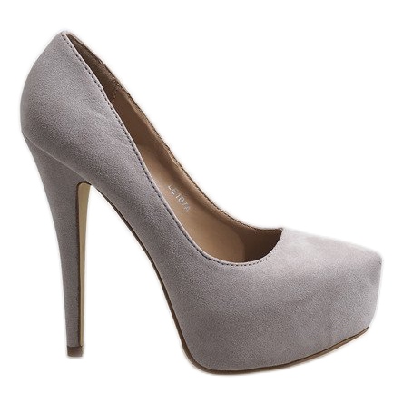 Szürke velúr platform LE107A sarkon Szürke velúr platform LE107A sarkon