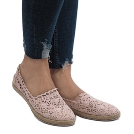 JX57P rózsaszín csipke cipők