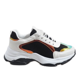 Fekete divatos sportcipő 2018-6 fehér Fekete divatos sportcipő 2018-6 fehér