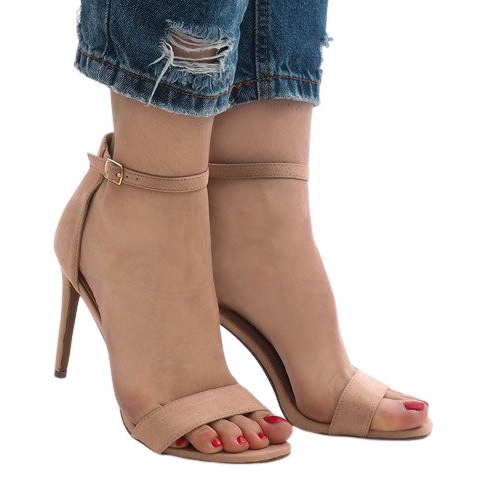 Rózsaszín velúr szandál SY-31P