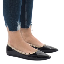 Fekete balerinák csapokkal 127-16