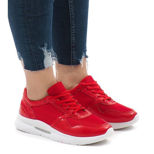 Piros divatos sportcipő LS180406
