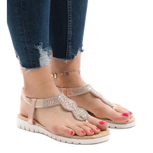 S11 díszített rózsaszín szandál