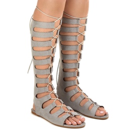 Szürke lapos gladiátor szandál 289-9 Szürke lapos gladiátor szandál 289-9