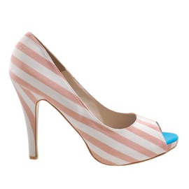 Rózsaszín nyitott sarok K011 fehér