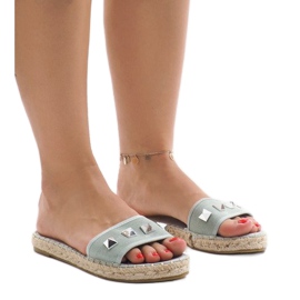 Zöld farmer papucs csapokkal 7087 sokszínű Zöld farmer papucs csapokkal 7087 sokszínű