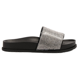 Bestelle Gumi papucs köbös cirkónium -dioxiddal fekete Bestelle Gumi papucs köbös cirkónium -dioxiddal fekete