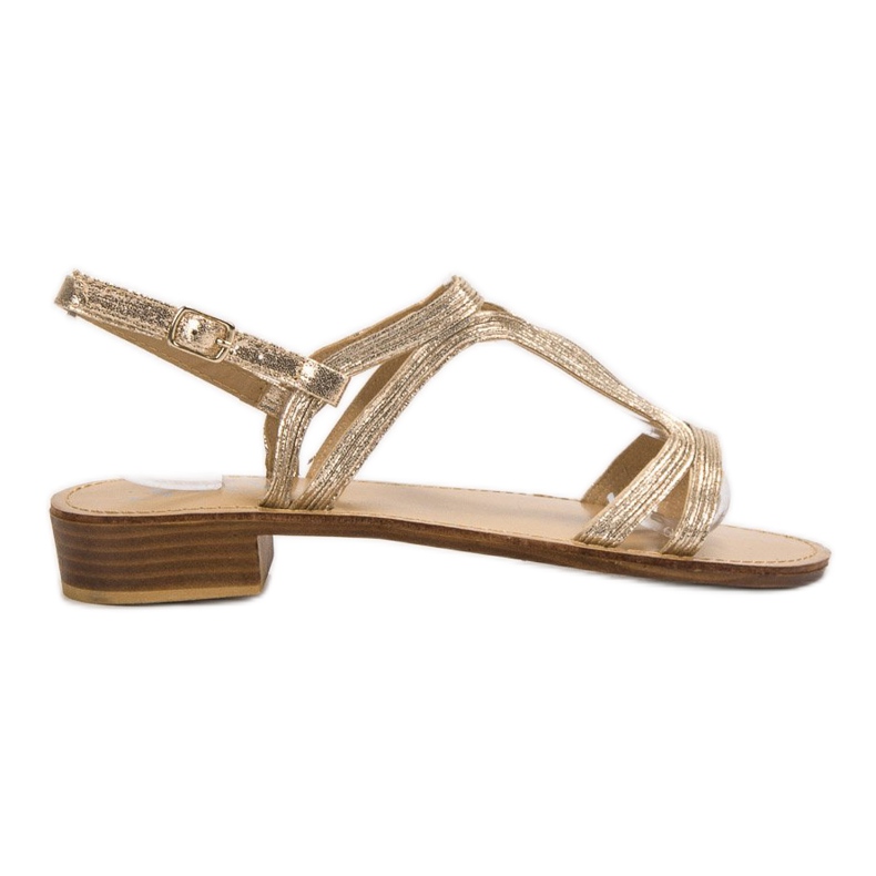 SHELOVET Magas sarkú szandál sárga