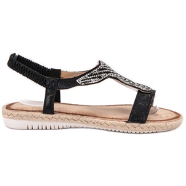 Emaks Espadrilles Slip On Sandals fekete