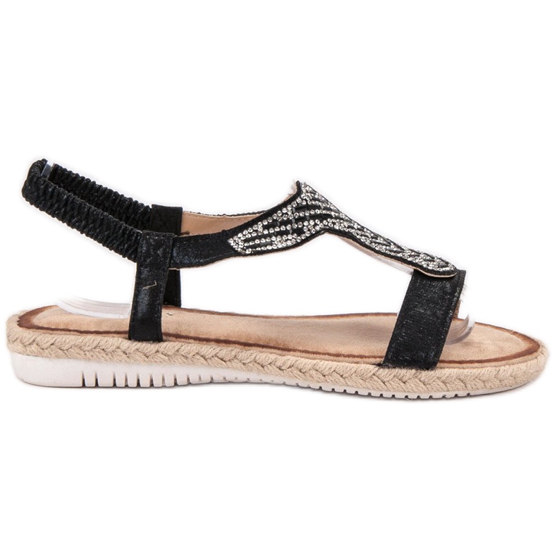 Emaks Espadrilles Slip On Sandals fekete