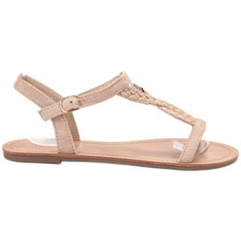 Ch. Creation Velúr szandál barna