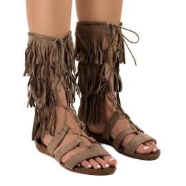 Taupe lapos gladiátor szandál D-41 bézs Taupe lapos gladiátor szandál D-41 bézs