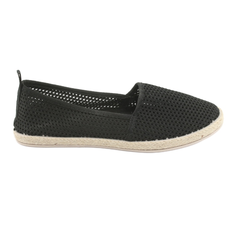 Fekete hálós espadrillák JX1029 Fekete