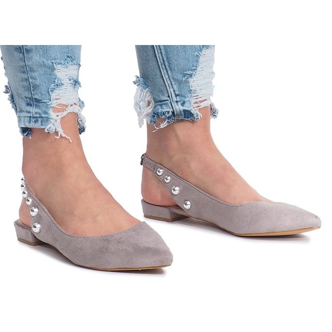 Szürke balerinák Marou csapokkal