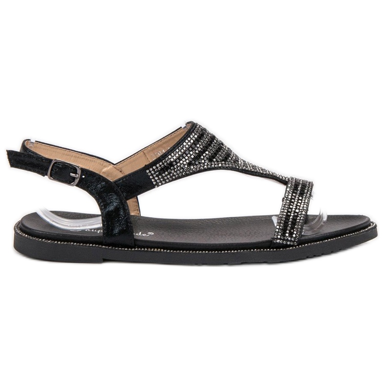 Super Mode Stílusos fekete szandál